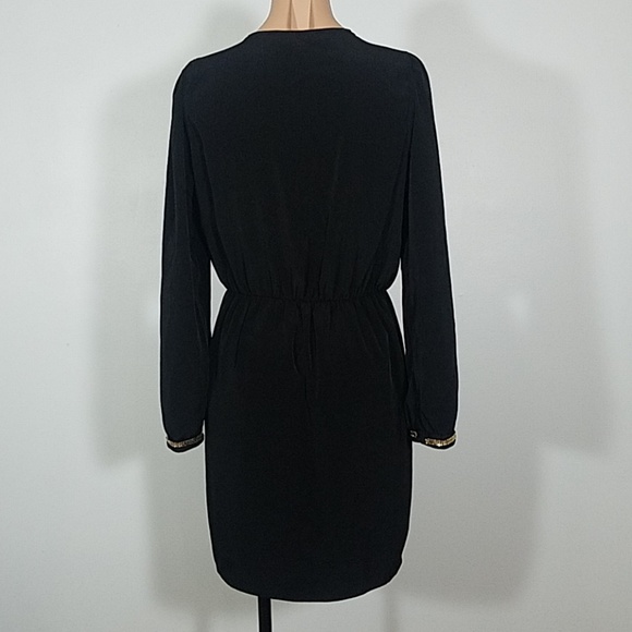 Honey Punch Black Long Sleeve Wrap Dress - Picture 5 of 7